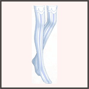 花柄レース（青）