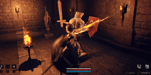 戦闘_攻撃ボタンを押して攻撃