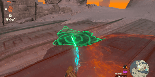 ウルトラハンドでレール上に乗せる