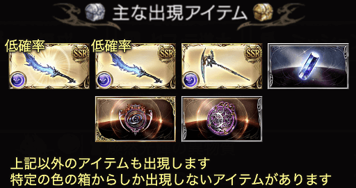 主な出現アイテム