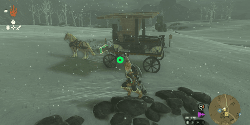 ひっぱりハーネスと荷車を付ける