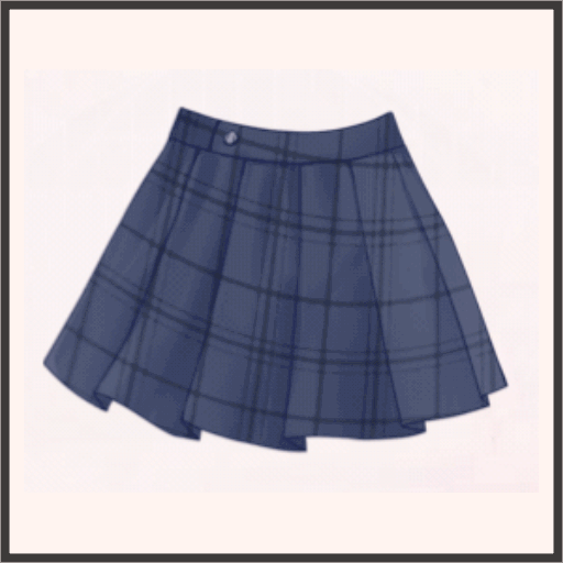 プリーツミニスカート（青）